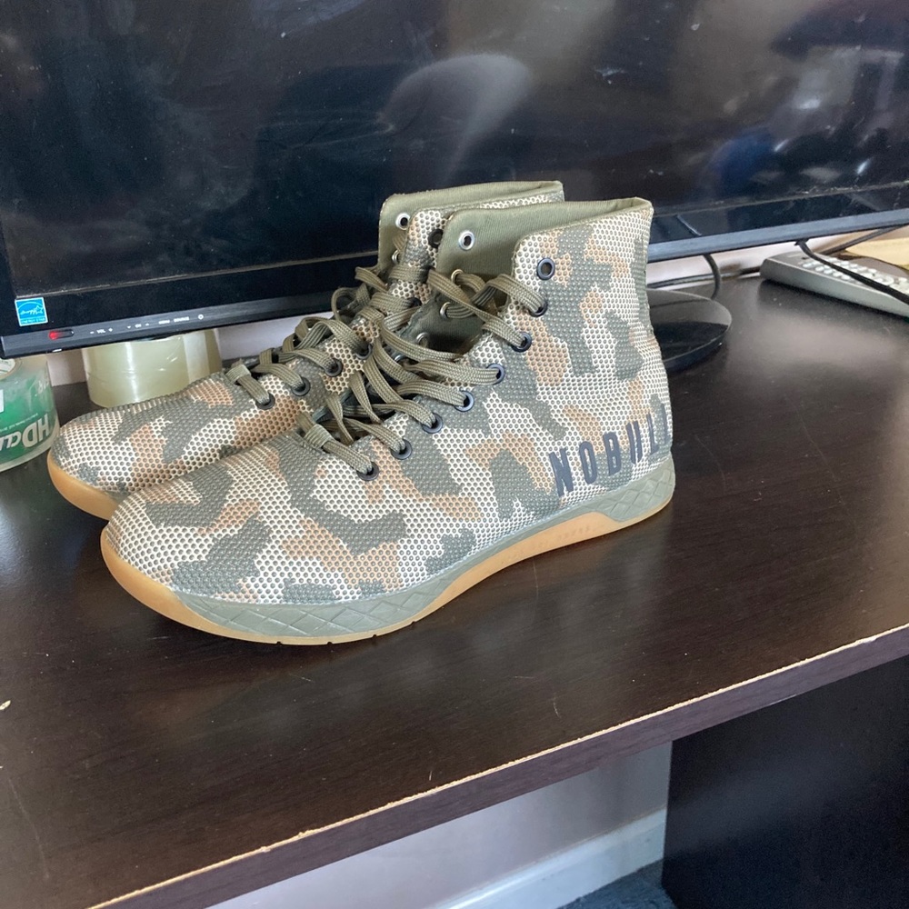 NoBull Project High-Top Woodland Camo Trainers